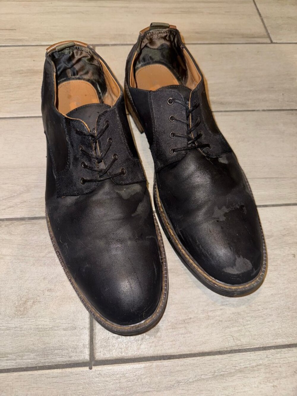 Seven91 Black Casual Lace Up Shoes Mens US 11.5